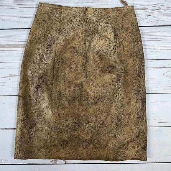 Jacqueline Ferrar Vintage Leather Skirt, Sz 6 - Picture 3 of 5